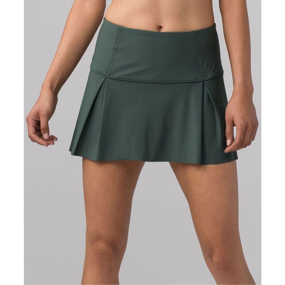 Lululemon Lost In Pace Tennis Skirt Dark Forest Green size 8